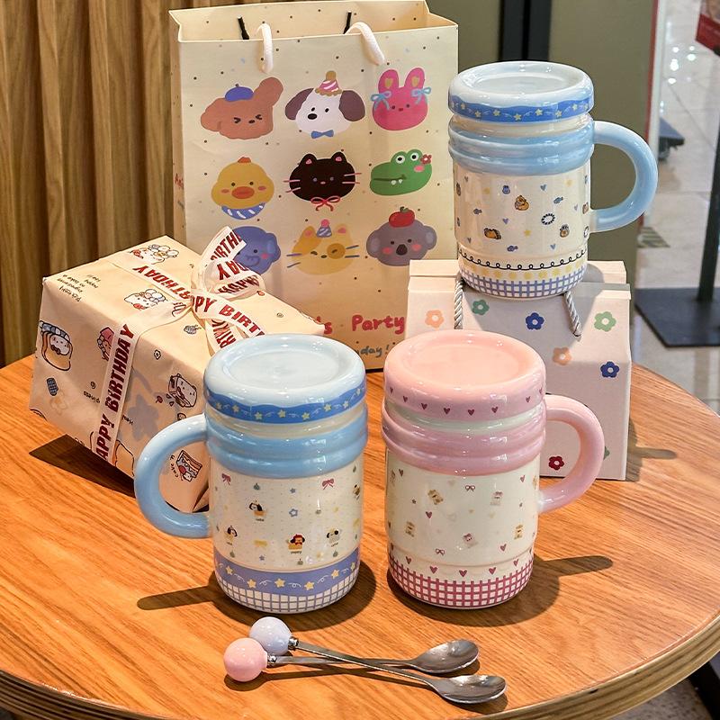 Narozeninové dárky pro spolužáky, učitele, vysoce hodnotné keramické hrnky s koťátkem, šálky na kávu a vodu a dárky