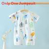 Baby Cotton Summer Short Sleeve Romper With Snap Closure For Newborns