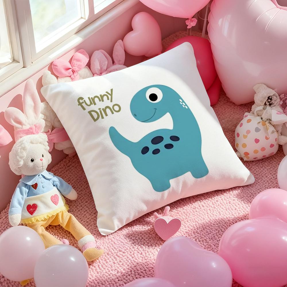

Dinosaur Cute Cushion Cover Pattern Printed Pillowcase for Living Room Sofa Cushion Cover & Bedroom Decor 12x12Inch