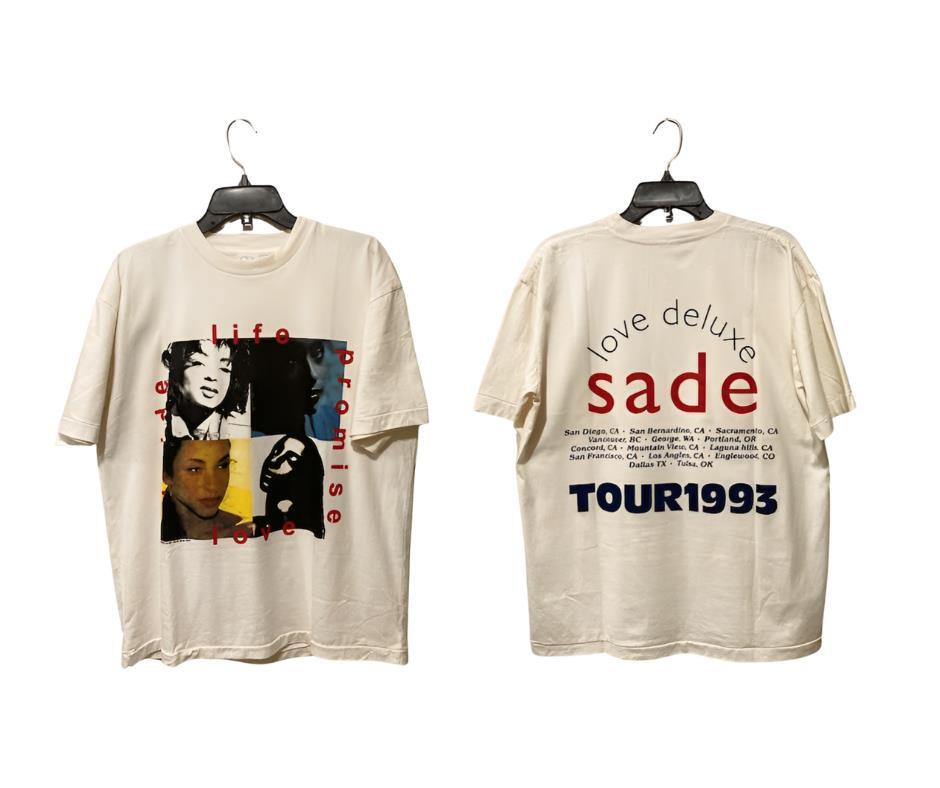 Sade Love Tour 1993 T Shirt 90s Sade Album Concert Unisex T-Shirt M