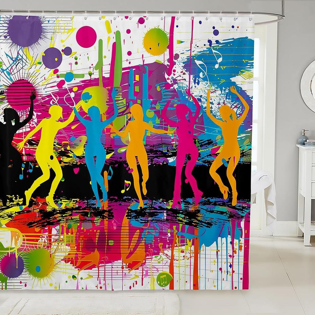 Giraffe Skin Print Kids Shower Curtains,Wild Animals Fur Texture Abstract Bathroom Curtains,Girls Boys Adults Xmas Decor,Rustic