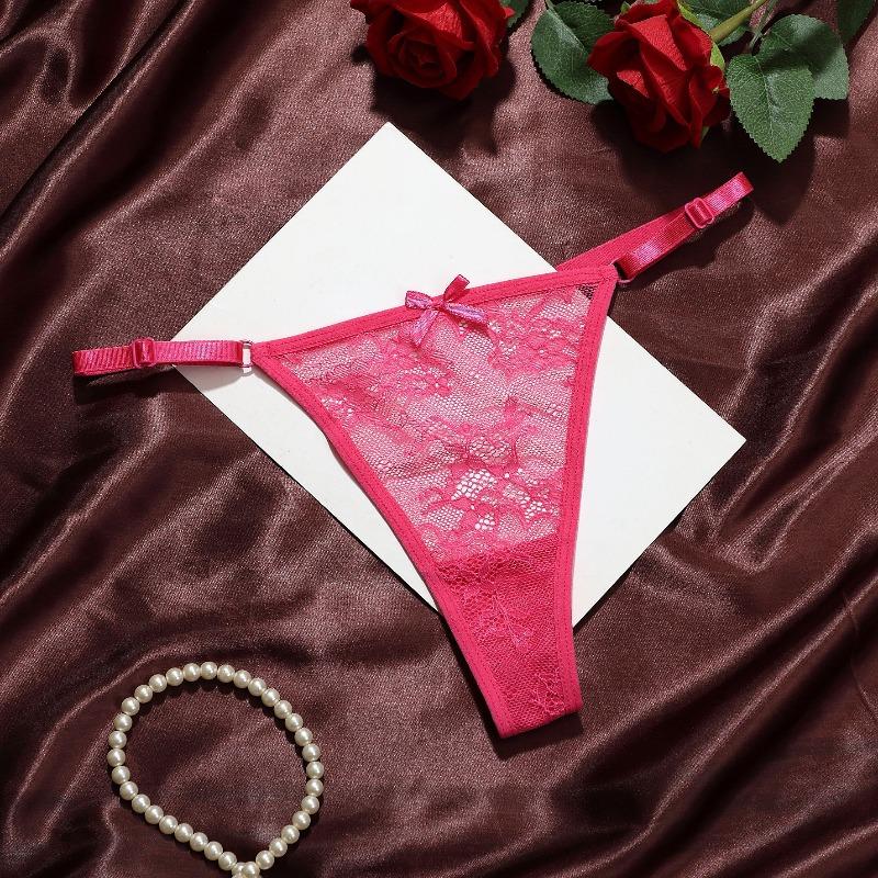 Plus Size Women Summer Sexy Lace Comfortable Breathable Low Waist Non Mark Thong Underwear