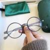 Round Reading Glasses Women Retro Green Magnifier Presbyopic Glasses Ultralight Far Sight Eyewear Diopter +1.0+2.0+3.0+4.0