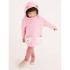 Girls' Pink Hooded Sweatshirt Set, Baby Pure Cotton Spring and Autumn Clothing, Children's Mid-Length T-Shirt and Leggings Two-Piece Set 8