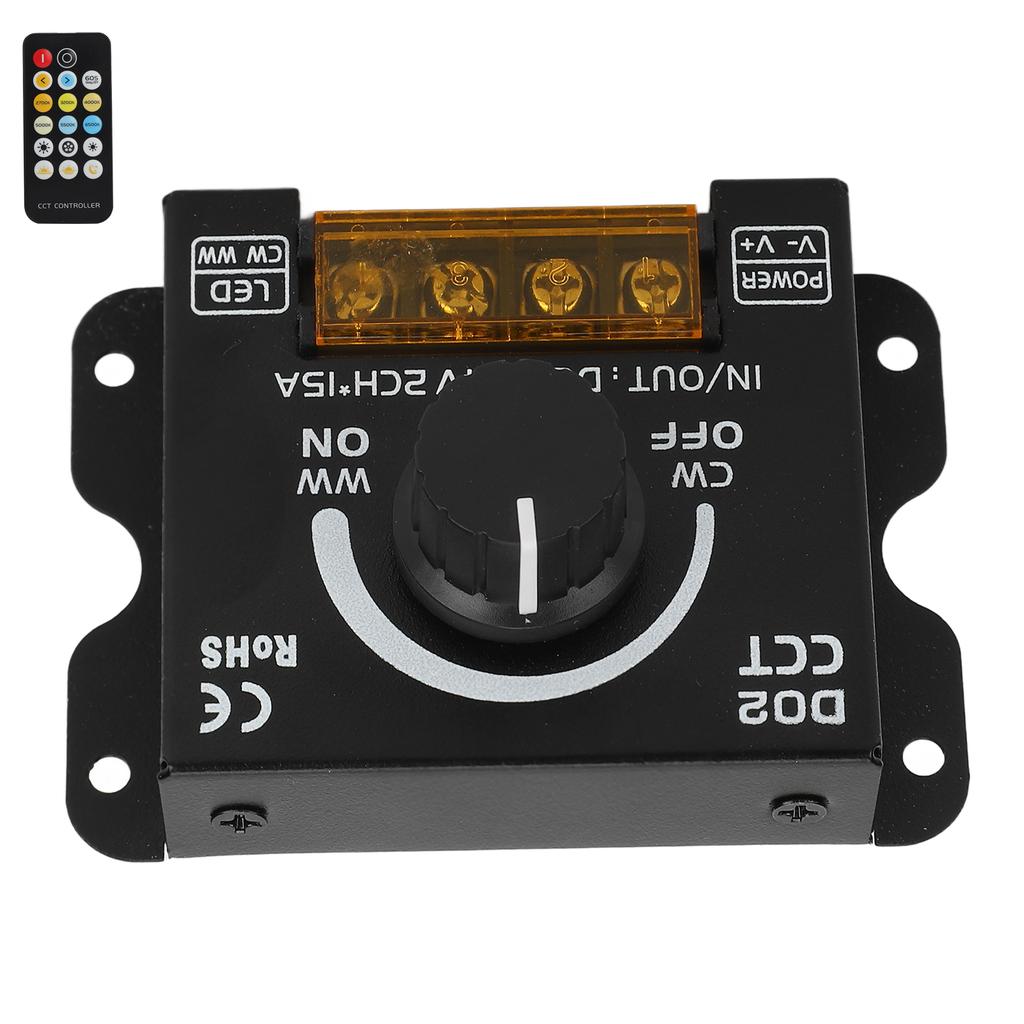 LED Dimmer 2 Kanal 360 Grad Encoder Farbtemperatur Drehknopf LED Lichtleiste Dimmer mit Fernbedienung