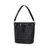 New MCM Visetos Coated Canvas Leather Bucket Bag, Combo Bag, Crossbody Bag, Shoulder Bag Medium Women's Black MWDCSDU02BK001