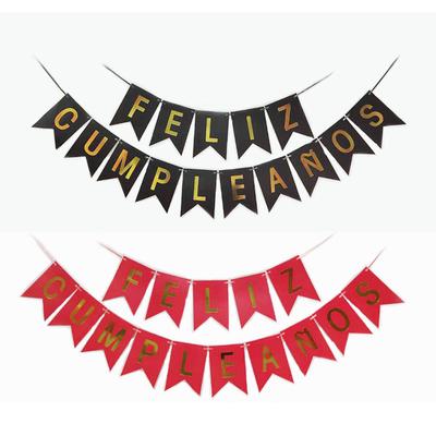 Happy Birthday In Spanish Feliz Cimpleanos Bronzing Letter Banner Customization