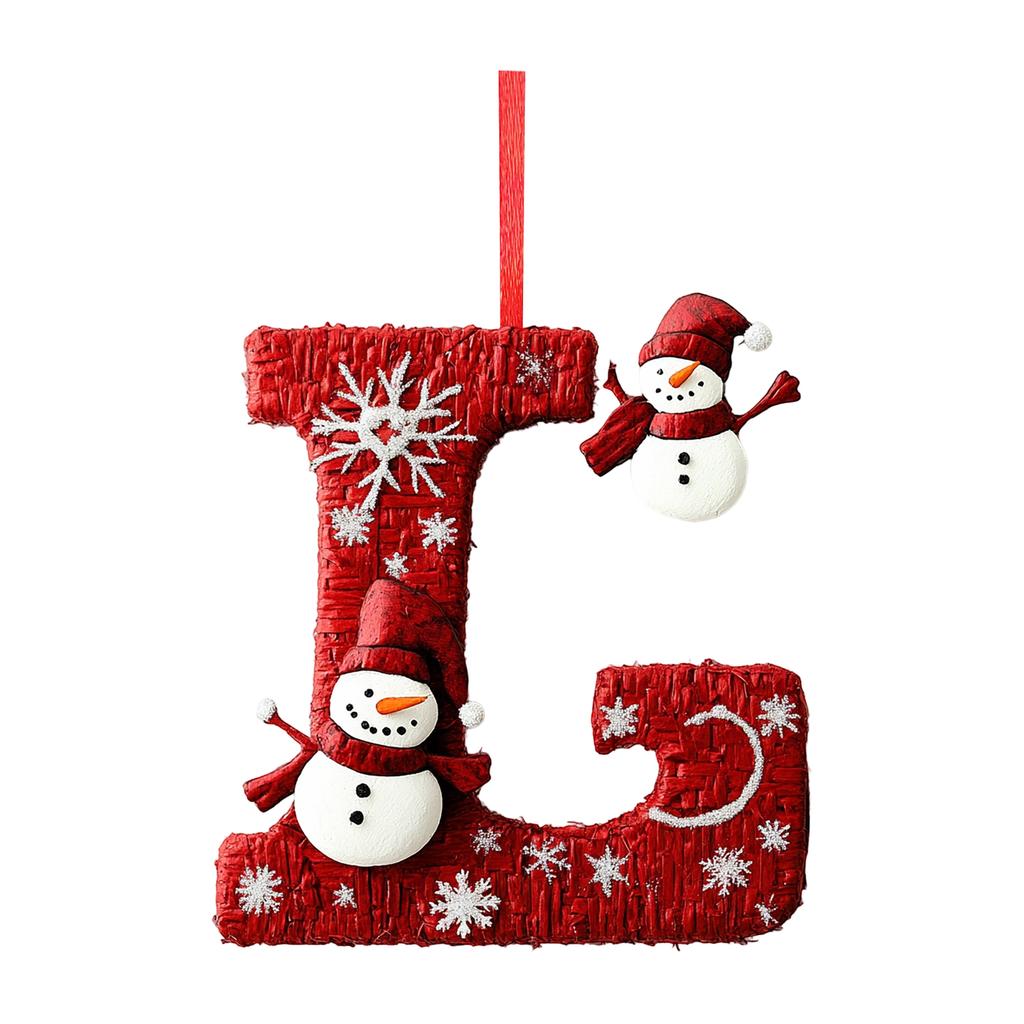 2D 26 Letter  Christmas Ornaments Acrylic Flat Christmas Tree Home Decorations Ornaments