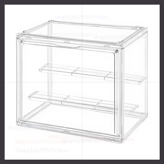 

Containerized designs Acrylic Organizer for Collectible Figures and Blind Box High Definition Transparent Miniature Display Case прозрачный