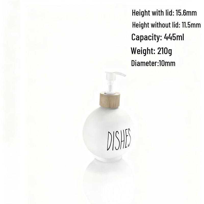 

445ml Press-Type Glass Bottle for Hand Sanitizer, Shower Gel, or Shampoo