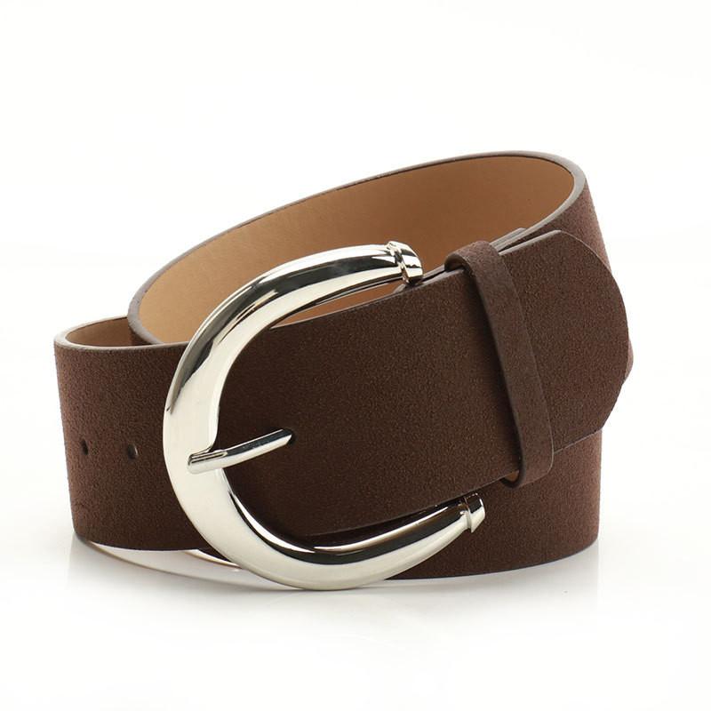 Womens Chic Faux Leather Belt With Alloy Buckle For Summer Fashion
