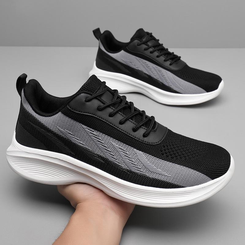Men's shoes summer breathable large size fly-woven shoes lace-up running mesh casual shoes men's 48 sports shoes men's