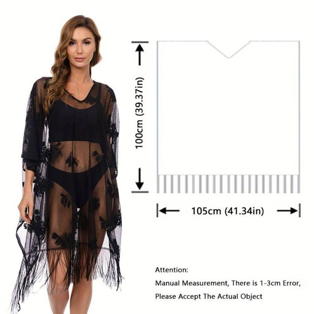 Hollow Out Beach Cover Up Lace Mesh Bikini Cover Up Fashion Swimsuit Cover Up For Women