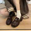 Fashion 2025 Spring Autumn Women's Loafers Retro Fashion Brown Height Increasing Anti Slip Pumps British Banquet Matching High Heels