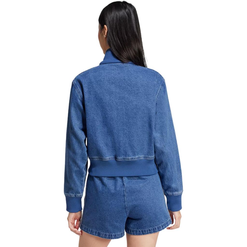 adidas Haut de survêtement Adicolor Denim pour femme Denim Indigo Vêtements de rue pour femme JD2570