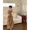 Neck Wrap Chest Backless Suspender Dress for Women's Summer New Elegant Women's Waist and Thin Seaside Holiday Dress