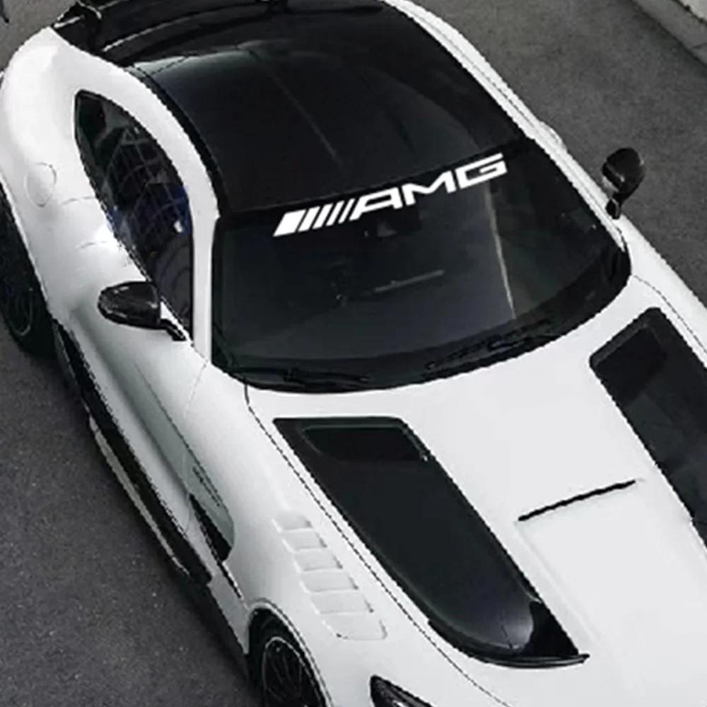 AMG W220 For Benz Hot Car Front Windshield Sticker Decal Decoration For Mercedes Benz AMG GLE GLS GLC CLA GLA GLB W204 W205 W203