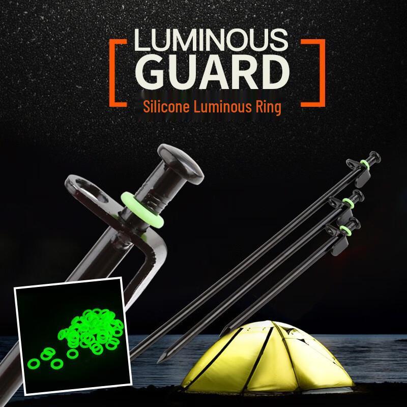 

Luminous Silicone O-Rings for Tent Pegs & Night Fishing (100-Pack) One Size
