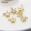 14K Goldplattiertes Messing Metall Sternform Kristall Anhänger für DIY Schmuck Halskette Ohrring Herstellung Zubehör