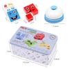Large Learning Educational Toy Set Cards Emoticon Puzzle Face Change Cubes Wooden Toys Building Blocks Game For Children Kids