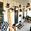 Cute Halloween Paper Hanging Ornament Cat Pumpkin Pendant Creative Ghost Ornament  Yard Decor