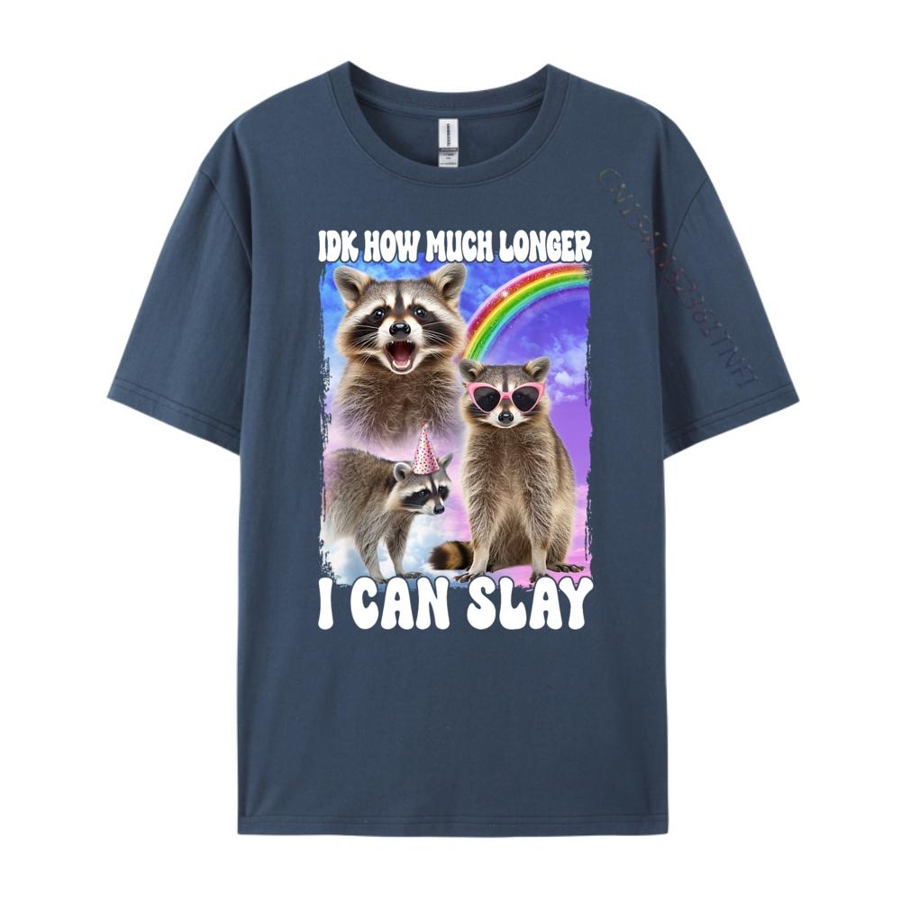 

Idk How Much Longer I Can Slay Raccoon Pink Graphic Tees Mens Clothing 2025 Group 4XL