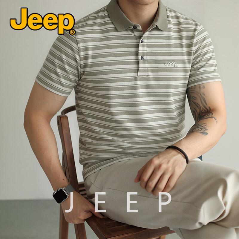 Мужская летняя премиум-футболка-поло JEEP XL