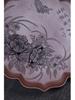 Butterfly Fragrance Zisha Tea Tray: Handmade Relief Carved Dry Brewing Kettle Holder in Retro Style
