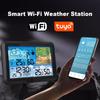 Estación Meteorológica WiFi Inteligente TUYA Pantalla LCD de 5,3 Pulgadas Termómetro Higrómetro Inalámbrico Reloj Alarma Soporte Pronóstico del Tiempo UV de 3 Días