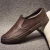 Round Toe Men's Leather Loafers Shoes Spring and Autumn New In Promotion Social Footwear Offer Luxury Sale Pu Male Casual Shoe