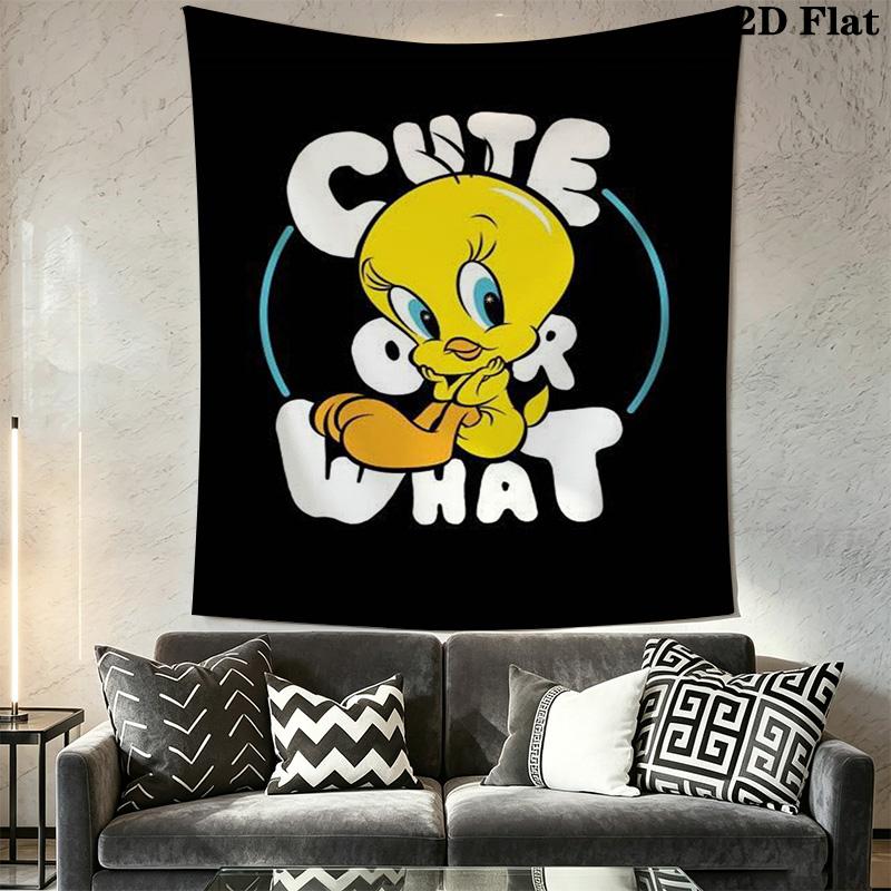 Looney Tunes Bugs Bunny Friends Tapestry Tapestry Background Cloth Fashion Print Wall Covering Decoration Christmas Gift Work Of Art