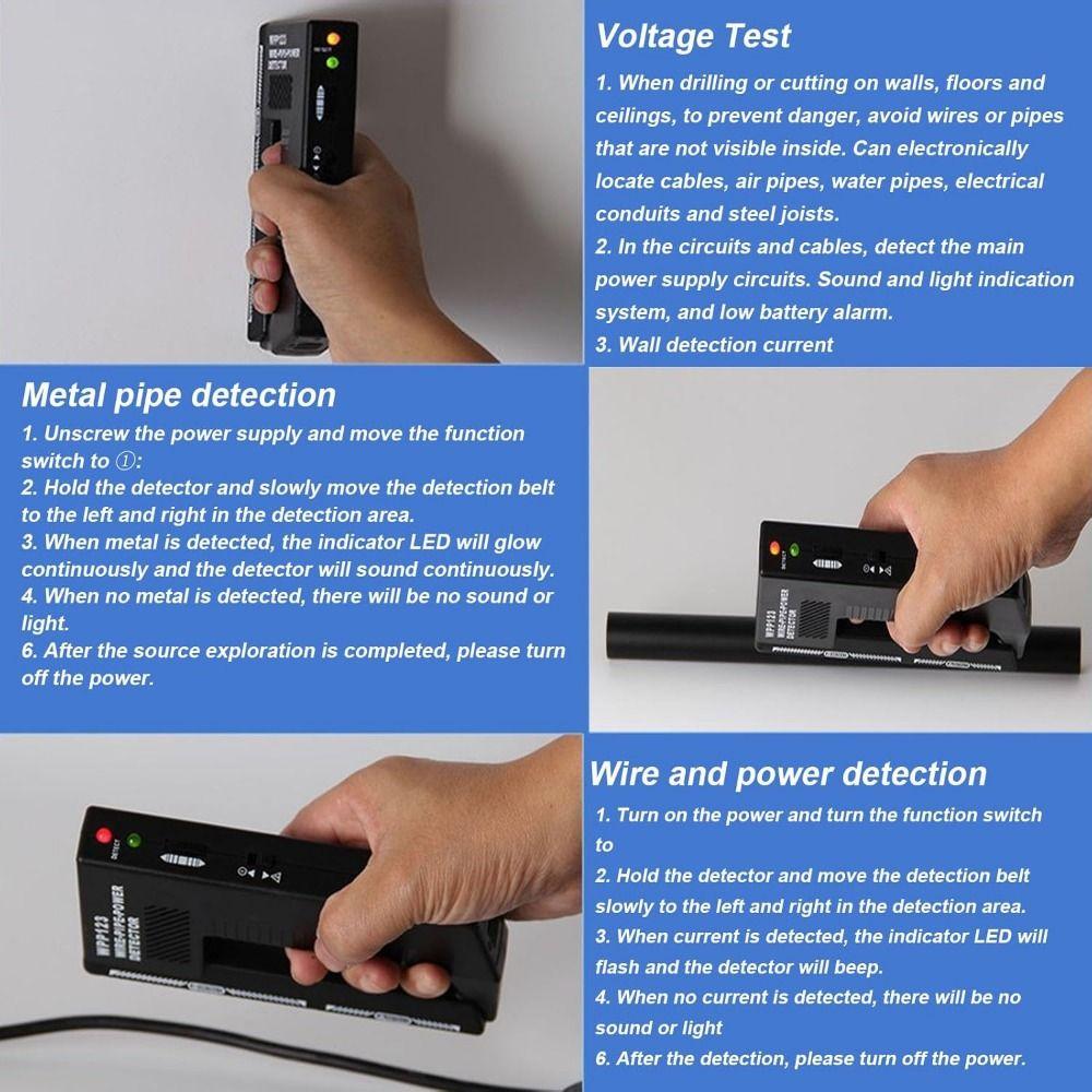 Høyfølsomhet Ledning Rør Strøm Detektor Metalldetektor Elektronisk Måleinstrument