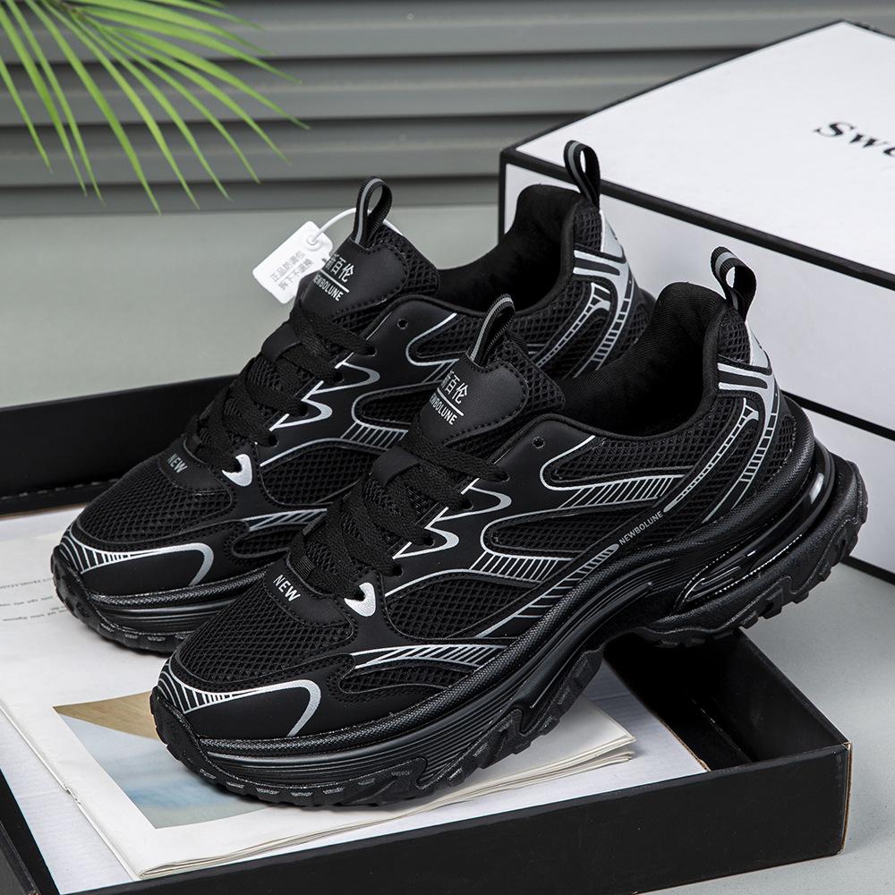 Платформа New Balance l сетчатые папины кроссовки прямые волосы 36 чёрный