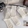 5 Pairs of Women's Summer Thin Lovely Mesh Tube Stack Socks