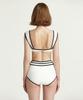 Ageunel White Swan Bikini High-Waisted Panties