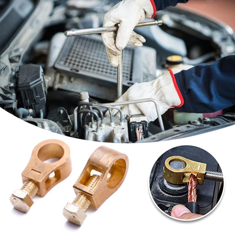 Quick Install Brass Car Battery Terminals with Strong Iron Construction Electric Connectors for Reliable Performances