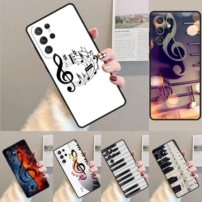 Piano Keys Music TPU Phone Case For Samsung Galaxy Note 10 Pro S26 S25 S24 S23 S22 Ultra Plus S21 FE S20 Shockproof Cover