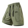 Outdoor Ice Silk Breathable Lightweight Quick Drying Sports Shorts for Men's Summer Loose Workwear Style Five Quarter Shorts