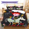 Pippi Longstocking Pattern Bedding,Quilt Set Quilt Cover Pillowcase Home Birthday Gift (1 * Duvet Cover + 2 * Pillowcase, Without Core)