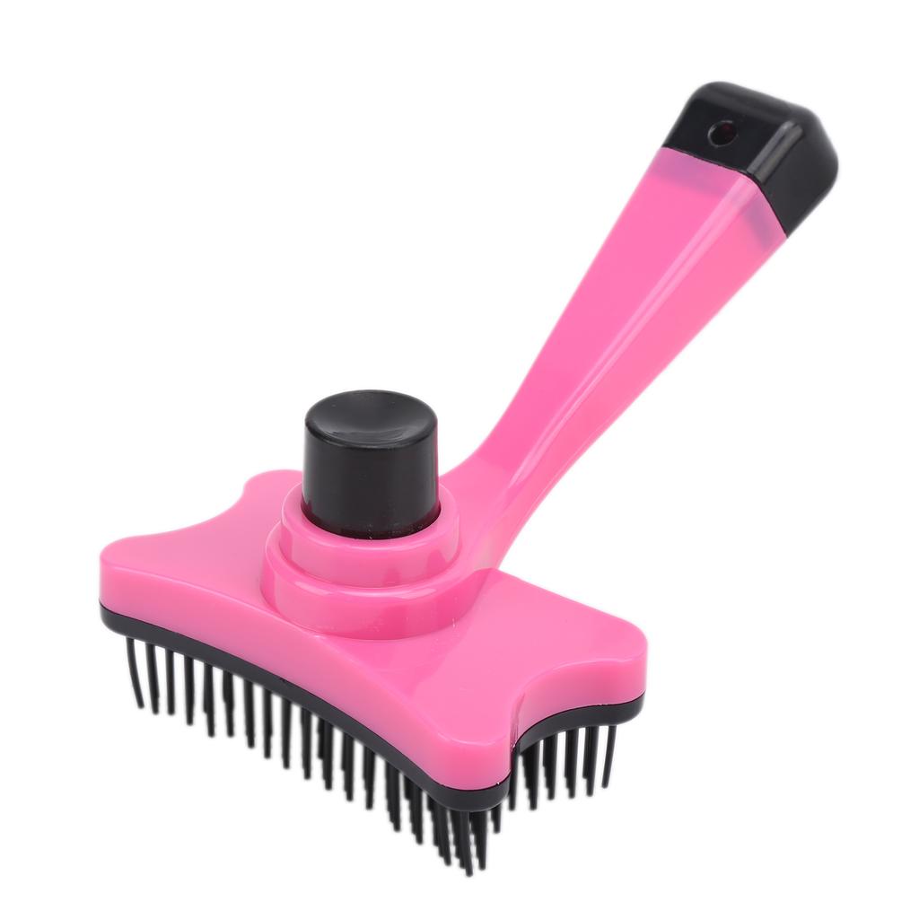 Cepillo para Mascotas Elimina Subpelo Suelto y Pelo Enredado Mejora la Circulación Sanguínea para Gato Perro Rojo Rosa