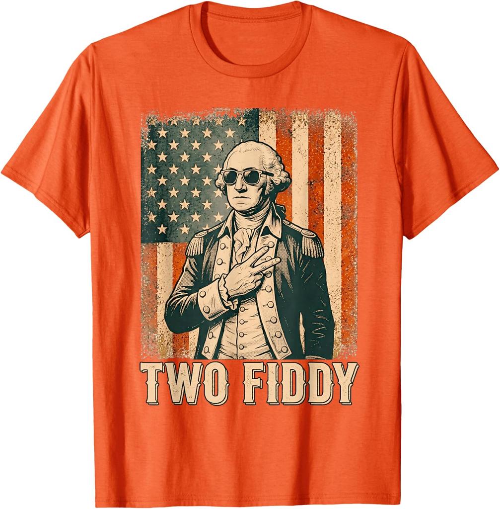 George Washington Two Fiddy 250 Anniversary Funny July 4th Unisex T-Shirt 2
