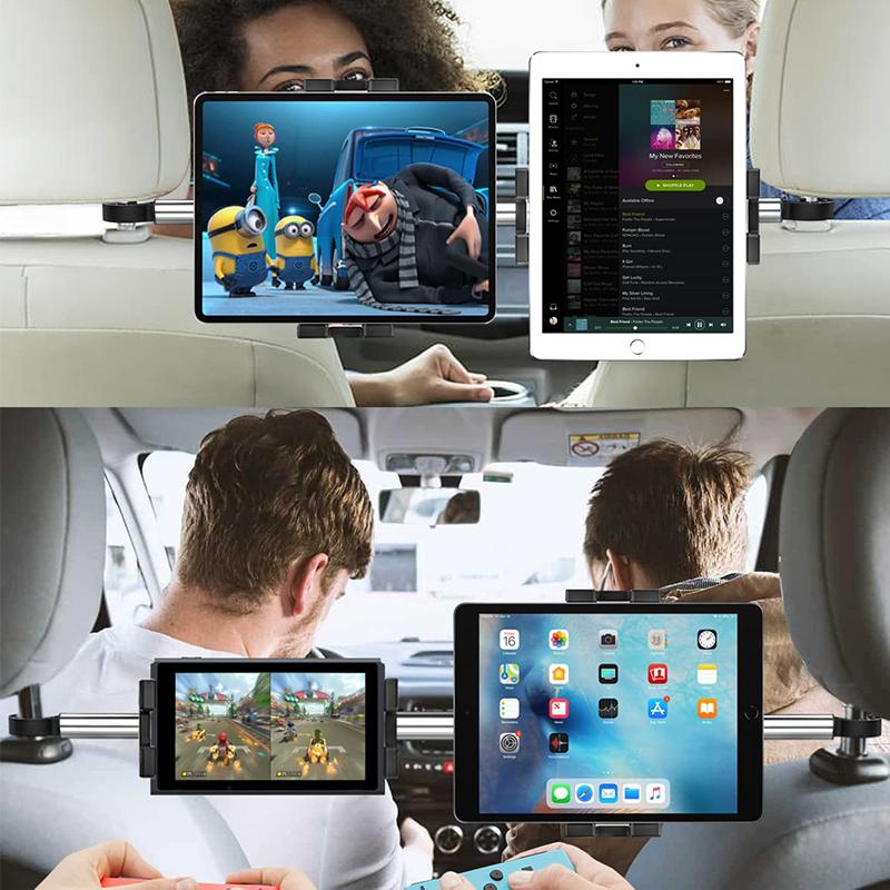 Car Tablet Phone Holder Stand Bracket 2 in 1 Car Truck Back Seat Headrest Phone Mount Holder for iPad Rear Seat Universal