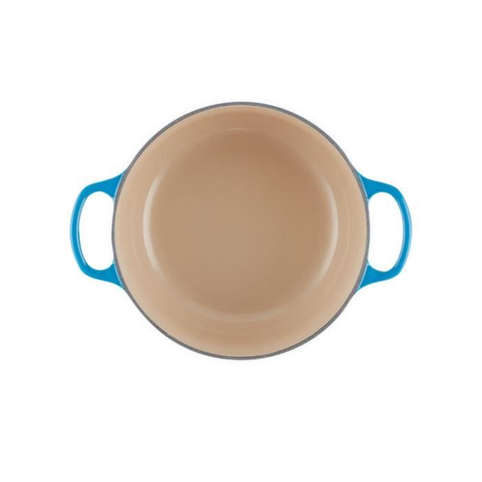 Le creuset cocotte ronde evolution en fonte émaillée 20 cm azure