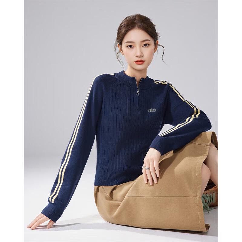 IEF Women's 2025 Autumn Round Neck Knitted Top