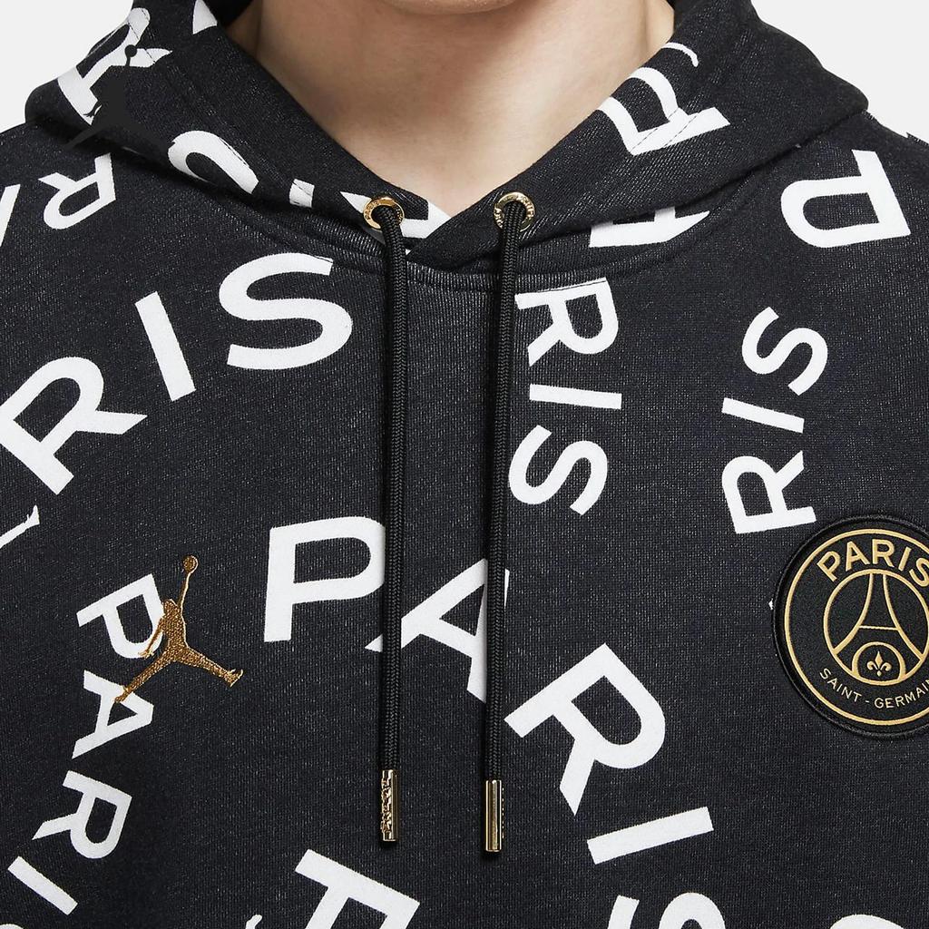 Jordan Paris Saint-Germain Fleece Hoodie Men Tops Black CV9955-010