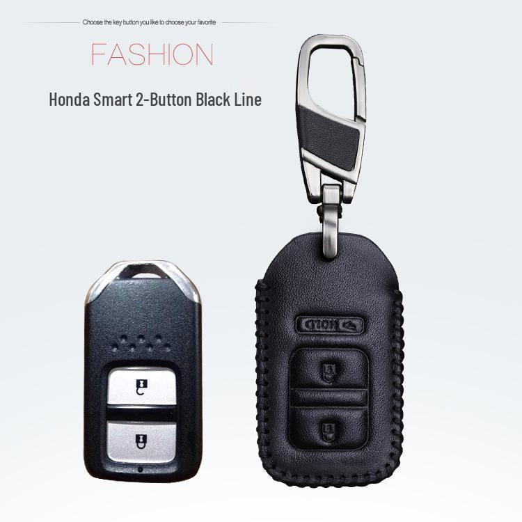 Genuine Leather Key Case for Honda Accord, Fit, Jade, Lingpai, XRV, Fengfan Models