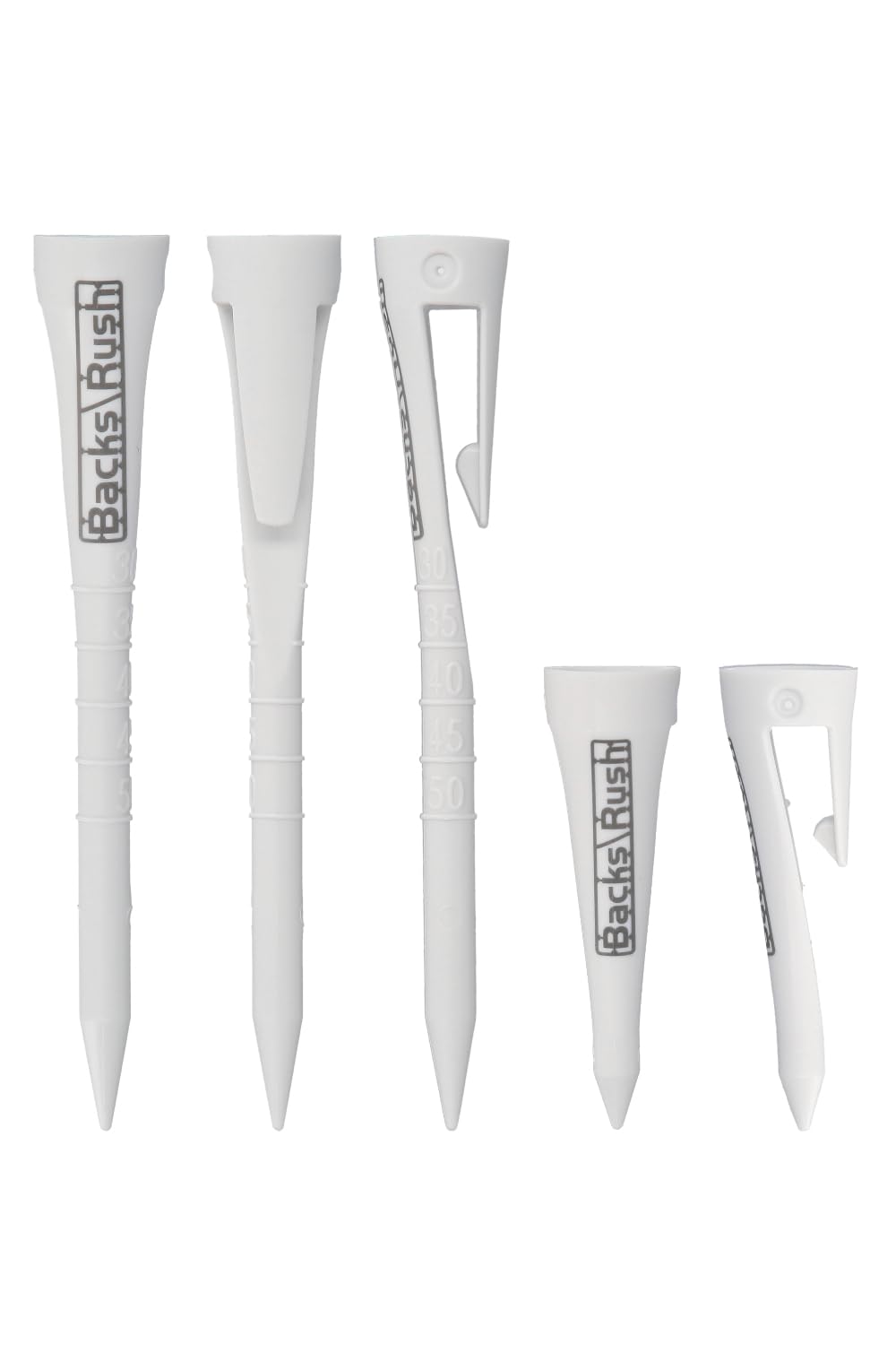 

Slim Golf Height with Graduations and Flexible Clamp 3 Long Tees and 2 Short Tees Made in Conforms to Golf Bass Rush Perfect for Scorecard and More белый