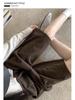 High-Waisted Women's Woolen Shorts - Autumn/Winter 2026, Old Money Style, Six-Point, Wide-Leg, Thick Mid-Length.