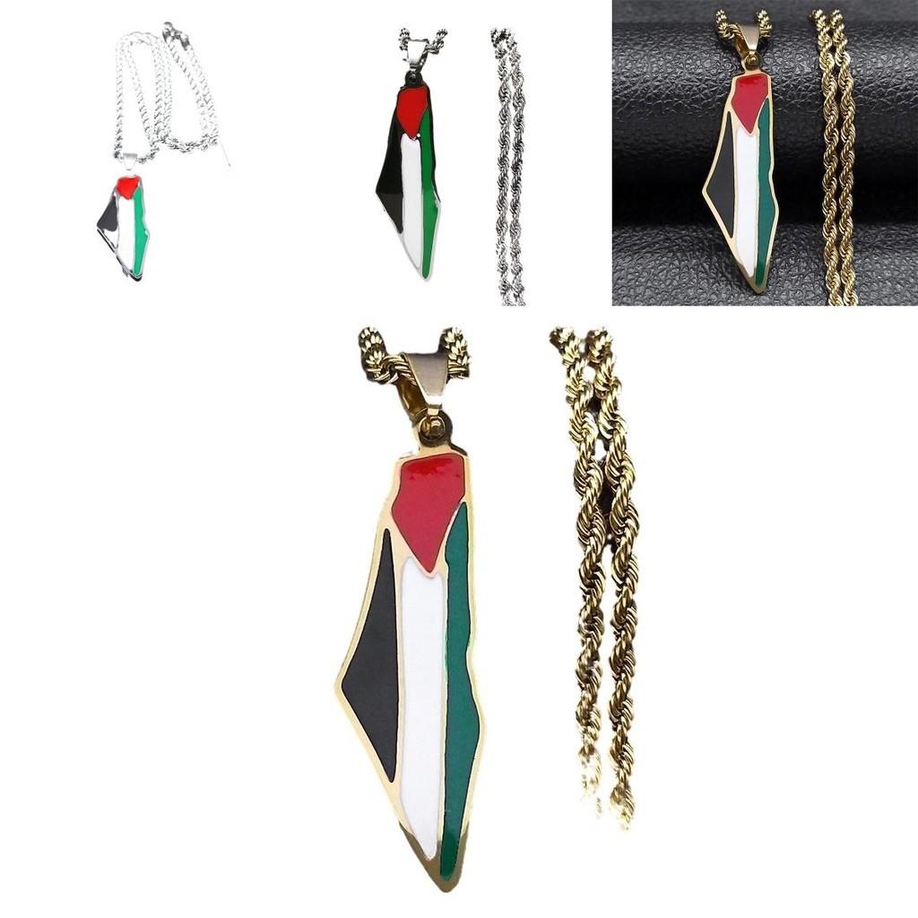 Stainless Steel Fashionable Map Pendant Necklace For Cross-border E-commerce