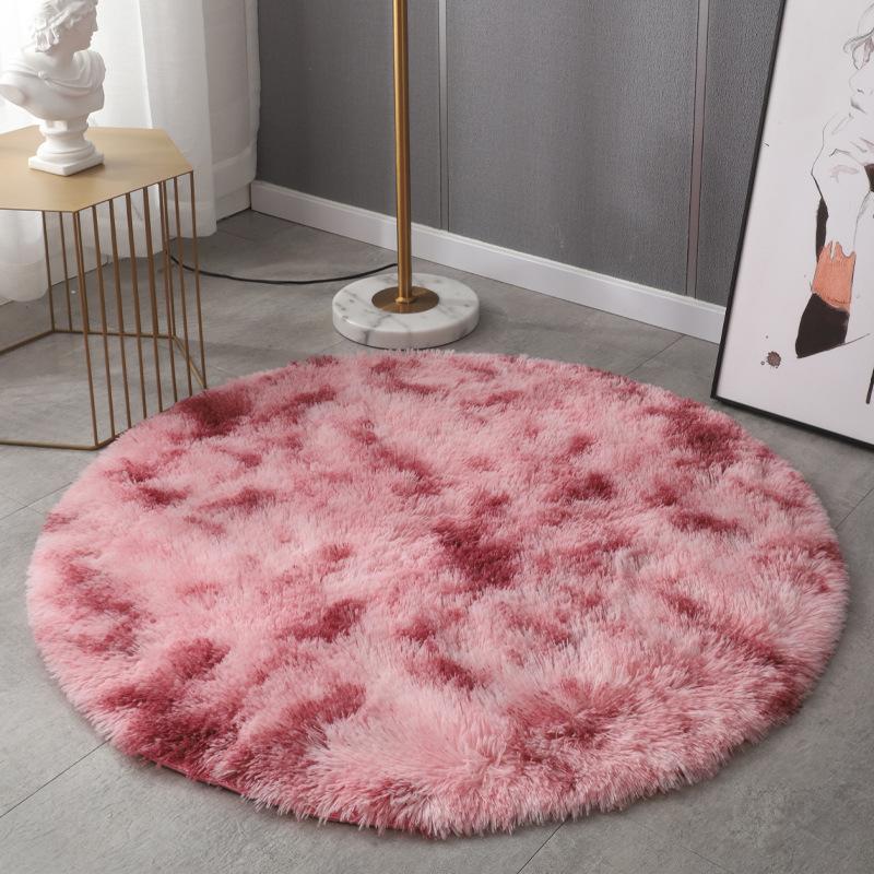 1Pcs Soft Plush Round Rug for Bedroom Home Decor Fluffy Shag Circle Area Rugs Kids Room Classroom Nursery Living Room Decor
